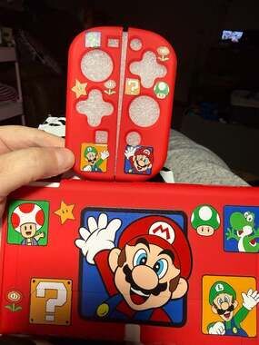 Xcitifun Protective Silicone Case for Nintendo Switch - Super Mario Theme Red Co